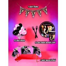 16 Kişilik Blackpink Temalı Mini Set - Doğum Günü Parti ve Eğlenceli Etkinlikler Için