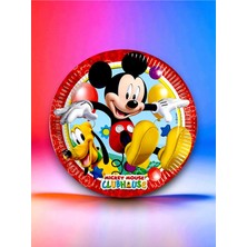 8 Kişilik Sevimli Fare Temalı Tek Kullanımlık Tabak (8 Adet)