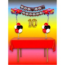 Cars Temalı 10 Yaş Doğum Günü ve Özel Etkinlik Mega Kombin Seti