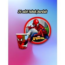 24 Kişilik Örümcek Adam Temalı Parti Seti - Doğum Günü ve Özel Kutlamalar Için