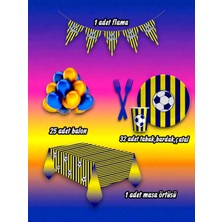 32 Kişilik Sarı Lacivert Temalı Mini Set - Doğum Günü Parti ve Eğlenceli Etkinlikler Için