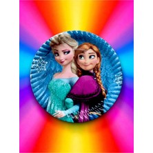 8 Kişilik Karlar Ülkesi (Frozen) Temalı Tek Kullanımlık Tabak (8 Adet)