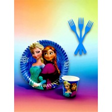 8 Kişilik Karlar Ülkesi Temalı Tek Kullanımlık Servis Seti