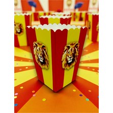 32 Kişilik Sarı Kırmızı Taraftar Temalı Mısır Kutusu / Ikramlık Kutusu (32 Adet)