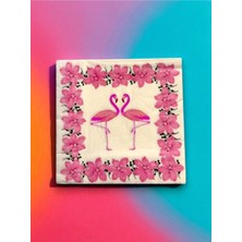 8 Kişilik Flamingo Temalı Tek Kullanımlık Peçete (8 Adet)