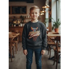 Zekids Erkek Çocuk Chicago Bulls Yazılı Tasarım Sweatshirt