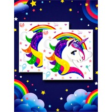 16 Kişilik Unicorn Temalı Tek Kullanımlık Peçete (16 Adet)