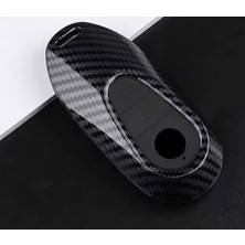 Mercedes Yeni Kumanda Için Uyumlu Karbon Anahtarlık Anahtar Kabı Keychain