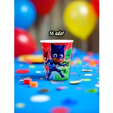 16 Adet Pijamask Temalı Bardak - Doğum Günü Parti ve Eğlenceli Etkinlikler Için