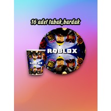 16 Kişilik Roblox Temalı Parti Seti - Doğum Günü ve Özel Kutlamalar Için