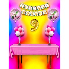 Flamingo Temalı 9 Yaş Doğum Günü ve Özel Etkinlik Mega Kombin Seti