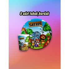 8 Kişilik Safari Temalı Parti Seti - Doğum Günü ve Özel Kutlamalar Için