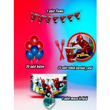 24 Kişilik Örümcek Adam Temalı Mini Set - Doğum Günü Parti ve Eğlenceli Etkinlikler Için