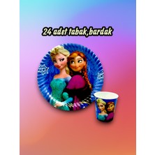 24 Kişilik Karlar Ülkesi Temalı Parti Seti - Doğum Günü ve Özel Kutlamalar Için