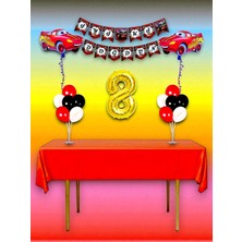 Cars Temalı 8 Yaş Doğum Günü ve Özel Etkinlik Mega Kombin Seti