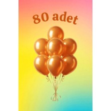 80 Adet Turuncu Renk Balon Seti - Doğum Günü Parti ve Eğlenceli Etkinlikler Için