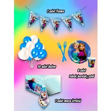8 Kişilik Karlar Ülkesi Temalı Mini Set - Doğum Günü Parti ve Eğlenceli Etkinlikler Için