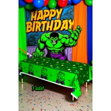 1 Adet Hulk Temalı Masa Örtüsü - Parti ve Kutlamalar Için Masa Örtüsü