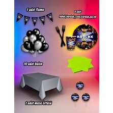 8 Kişilik Roblox Temalı Mini Set - Doğum Günü Parti ve Eğlenceli Etkinlikler Için