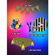16 Kişilik Sarı Lacivert Temalı Mini Set - Doğum Günü Parti ve Eğlenceli Etkinlikler Için
