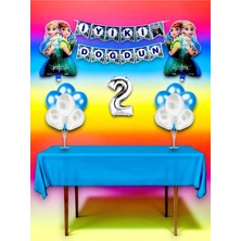 Karlar Ülkesi Temalı Doğum Günü ve Özel Etkinlik Mega Kombin Seti