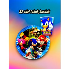 32 Kişilik Sonic Temalı Parti Seti - Doğum Günü ve Özel Kutlamalar Için