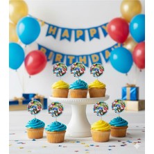 16 Adet Sonic Temalı Kürdan Seti / Ikramlık Süsü (16 Adet)