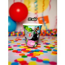 32 Adet Safari Temalı Bardak - Doğum Günü Parti ve Eğlenceli Etkinlikler Için