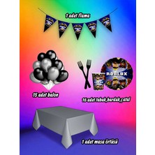 16 Kişilik Roblox Temalı Mini Set - Doğum Günü Parti ve Eğlenceli Etkinlikler Için