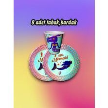 8 Kişilik Deniz Kızı Temalı Parti Seti - Doğum Günü ve Özel Kutlamalar Için