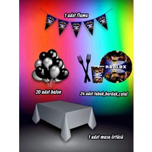 24 Kişilik Roblox Temalı Mini Set - Doğum Günü Parti ve Eğlenceli Etkinlikler Için