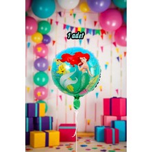 1 Adet Denizkızı Temalı Folyo Balon - Parti ve Doğum Günü Kutlamaları Için