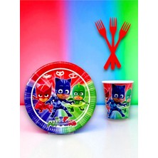 24 Kişilik Pijamask Temalı Tek Kullanımlık Servis Seti