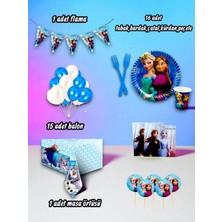 16 Kişilik Karlar Ülkesi Temalı Mini Set - Doğum Günü Parti ve Eğlenceli Etkinlikler Için