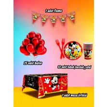 32 Kişilik Sevimli Fare Temalı Mini Set - Doğum Günü Parti ve Eğlenceli Etkinlikler Için