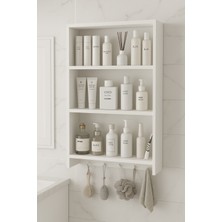 Beyaz Demonte Banyo Düzenleyici, Şık ve Pratik Saklama Çözümü