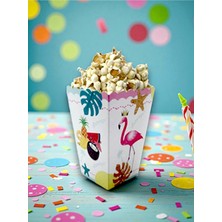 24 Kişilik Flamingo Temalı Mısır Kutusu / Ikramlık Kutusu (24 Adet)