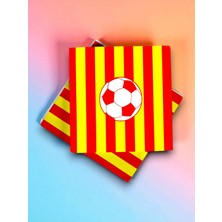 16 Kişilik Sarı Kırmızı Taraftar Temalı Tek Kullanımlık Peçete (16 Adet)