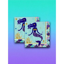 8 Kişilik Deniz Kızı (Mermaid) Temalı Tek Kullanımlık Peçete (8 Adet)