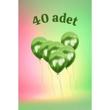 40 Adet Yeşil Renk Balon Seti - Doğum Günü Parti ve Eğlenceli Etkinlikler Için