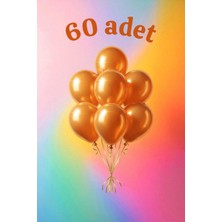 60 Adet Turuncu Renk Balon Seti - Doğum Günü Parti ve Eğlenceli Etkinlikler Için