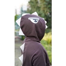 Classio Kids Erkek Çocuk Üç Iplik Dinazor Kapşonlu Sweat/hoody