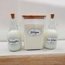 2000ML Deterjan Kavanozu ve 1000ML Sıvı Şişe Seti, Şık ve Kullanışlı Tasarım
