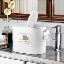 Metal Bölmeli Beyaz Temizlik Kutusu, Düzenli ve Şık Tasarım ile Kullanışlıdır.