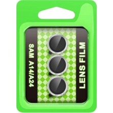 TE Dükkan Buğz Samsung Galaxy A24 4g Raze Metal Kamera Lens - Gümüş