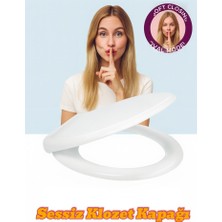 Primeaks Yavaş Kapanan Oval Klozet Kapağı – Sessiz, Dayanıklı, Kolay Montaj – Universal Uyumlu Kapak