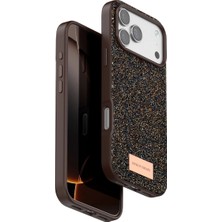 TE Dükkan Buğz Onegif Apple Iphone 17 Pro Bright Simli Kapak - Gold