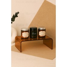 Kahverengi Çok Amaçlı Pleksi Raf, 30X20X8 Cm, 2 Adet, Şık ve Kullanışlı Ürün.