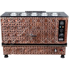 Anka Pro Elektrikli Full Otomatik Çay Kazanı 5 Demlikli 50 Litre Bakır