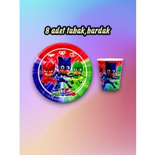8 Kişilik Pijamask Temalı Parti Seti - Doğum Günü ve Özel Kutlamalar Için
